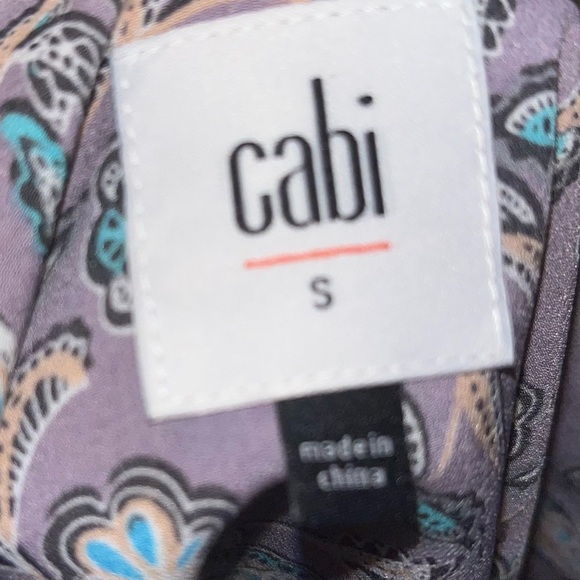 Cabi 3453 Spring Floral Scrollwork S Cami Blouse Top Purple Adjustable Straps - Picture 4 of 5